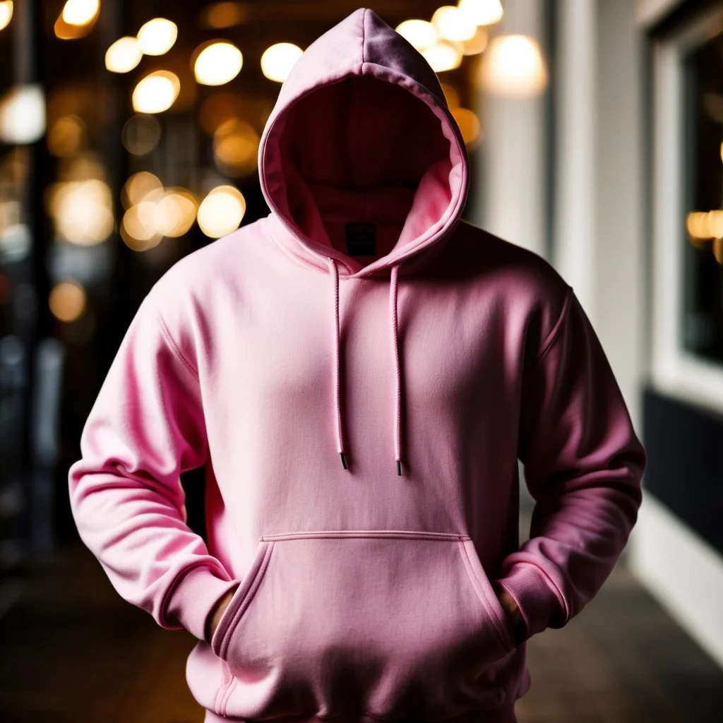 pink hoodie